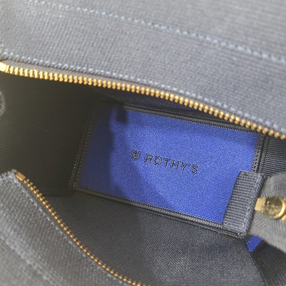 Rothys Navy The Mini Convertible Vegan Satchel Bag Purse Crossbody Micro Bag HTF - Picture 12 of 13